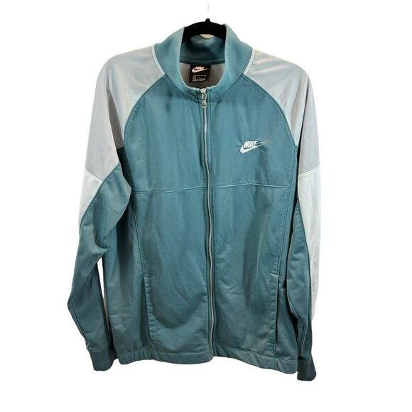 Men’s Nike Blue Green Full Zip Track Jacket Size Large - Picture 6 of 12